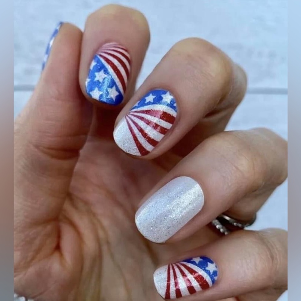 American Dream from Color Street. A red, white and blue nail strip.New with tags